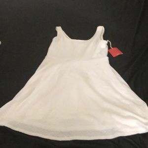 White fit and flare dress